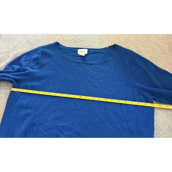 Neiman Marcus Cashmere Sweater Womens 2X Royal Blue Scoop Neck Long Sleeve Knit - Picture 5 of 9